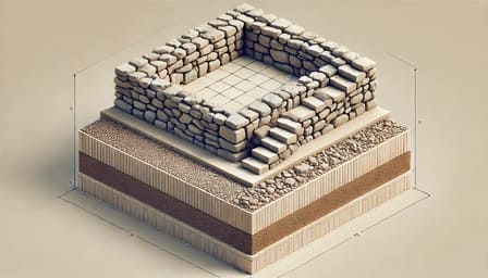 Бутовый цоколь для коттеджа 8×10 м